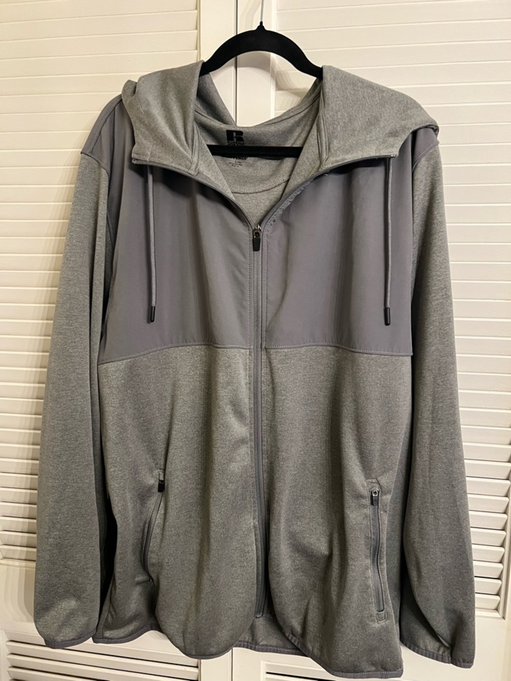 Russell Athletics Gray Full-Zip Hooded Jacket